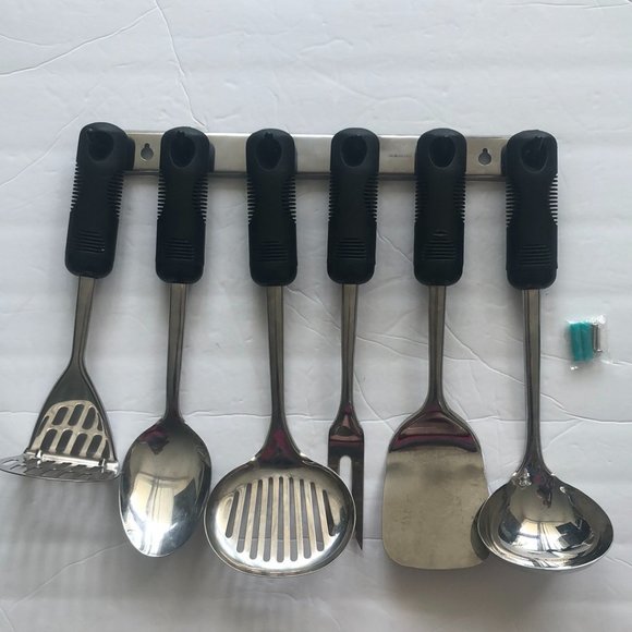 6 pc VTG Stainless Steel Kitchen Tool Utensils Set - Picture 1 of 6